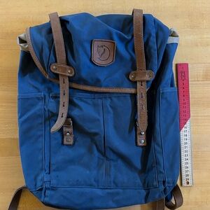 Fjallraven Blue and Brown Backpack